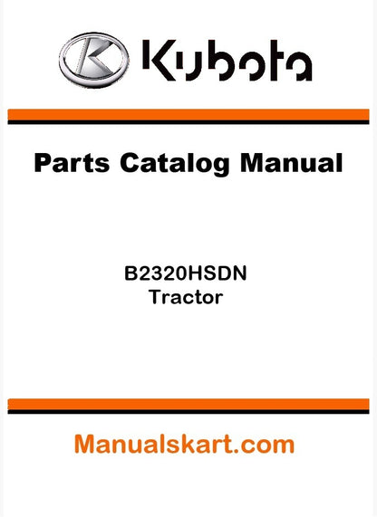 Kubota B2320HSDN Tractor Pdf Parts Catalog Manual