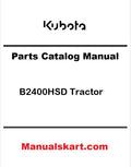 Kubota B2400HSD Tractor Pdf Parts Catalog Manual