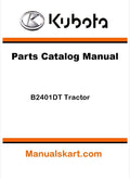 Kubota B2401DT Tractor Pdf Parts Catalog Manual