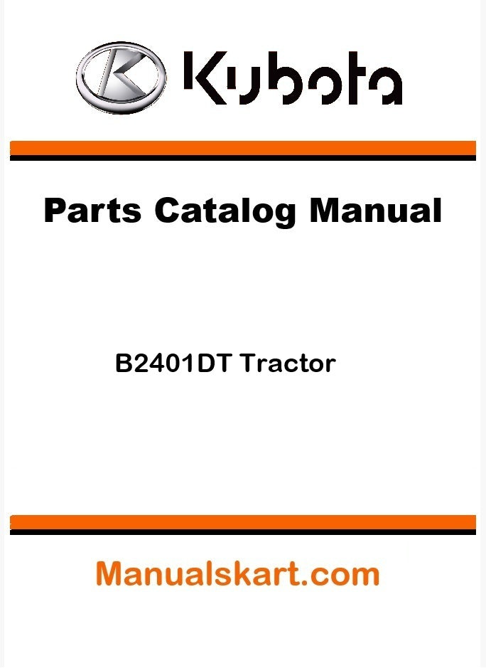 Kubota B2401DT Tractor Pdf Parts Catalog Manual