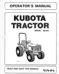 Kubota B2410 Tractor Pdf Operator's Manual