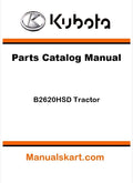 Kubota B2620HSD Tractor Pdf Parts Catalog Manual