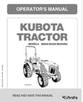 Kubota B2650, B3350, B3350SU Tractor Pdf Operator's Manual