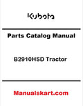 Kubota B2910HSD Tractor Pdf Parts Catalog Manual