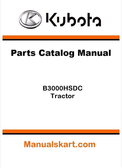 Kubota B3000HSDC Tractor Pdf Parts Catalog Manual