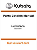 Kubota B3030HSDCC Tractor Pdf Parts Catalog Manual