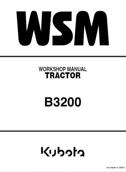 Kubota B3200 Tractor Pdf Repair Service Manual