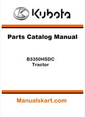 Kubota B3350HSDC Tractor Pdf Parts Catalog Manual