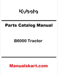 Kubota B6000 Tractor Pdf Parts Catalog Manual