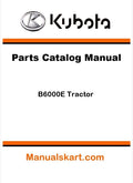 Kubota B6000E Tractor Pdf Parts Catalog Manual