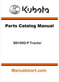 Kubota B6100D-P Tractor Pdf Parts Catalog Manual