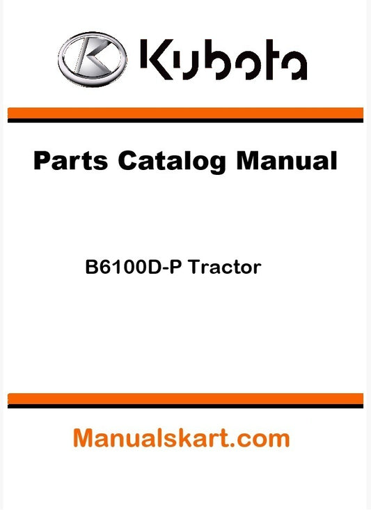Kubota B6100D-P Tractor Pdf Parts Catalog Manual