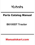 Kubota B6100DT Tractor Pdf Parts Catalog Manual