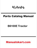 Kubota B6100E Tractor Pdf Parts Catalog Manual