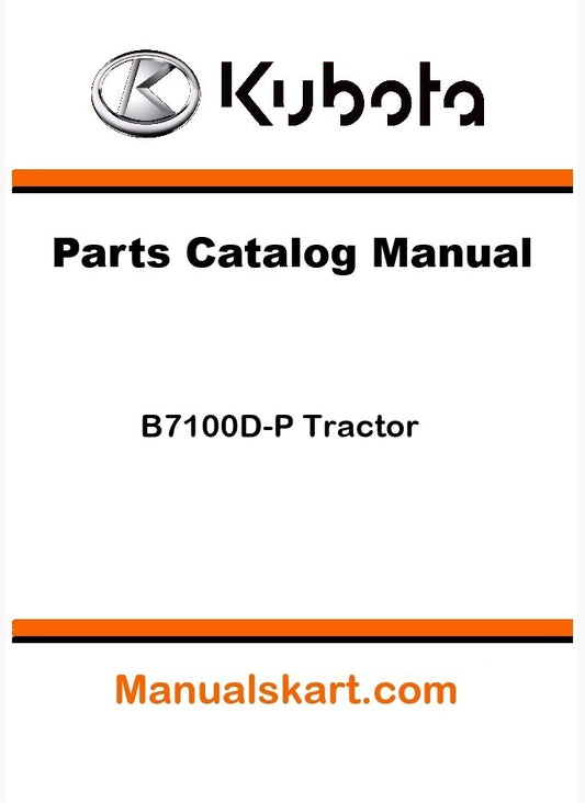 Kubota B7100D-P Tractor Pdf Parts Catalog Manual