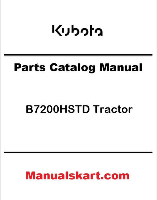 Kubota B7200HSTD Tractor Pdf Parts Catalog Manual