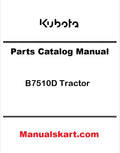 Kubota B7510D Tractor Pdf Parts Catalog Manual