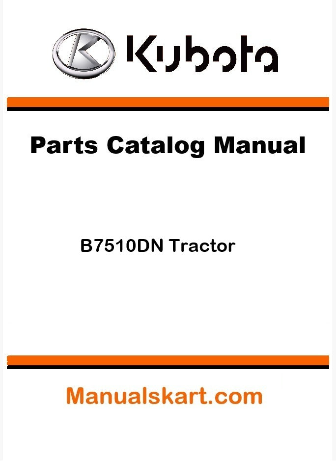 Kubota B7510DN Tractor Pdf Parts Catalog Manual
