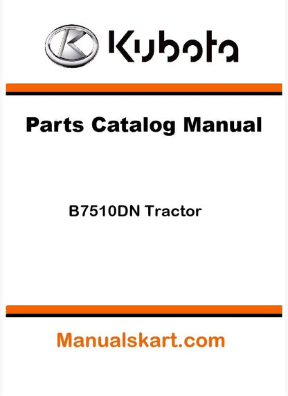 Kubota B7510DN Tractor Pdf Parts Catalog Manual