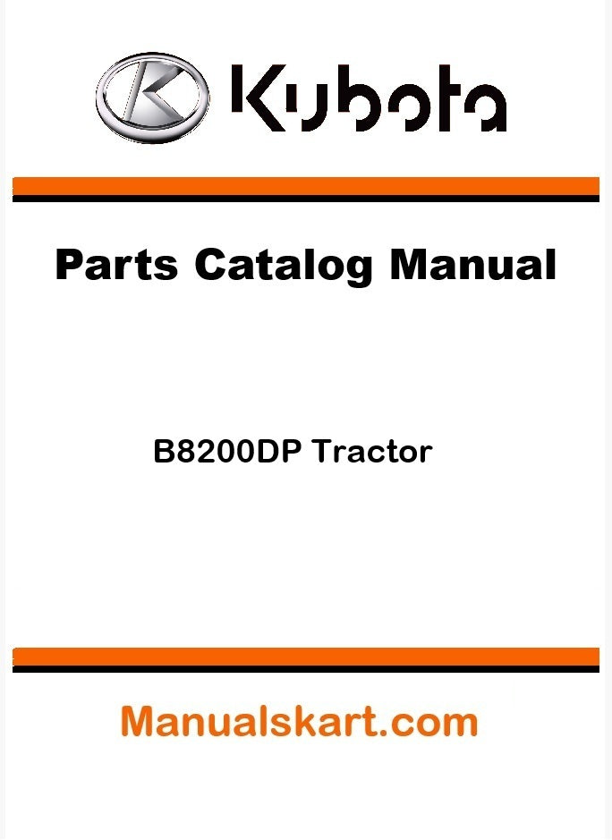Kubota B8200DP Tractor Parts Catalog Pdf Manual