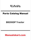 Kubota B8200DP Tractor Pdf Parts Catalog Manual