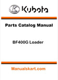 Kubota BF400G Loader Pdf Parts Catalog Manual