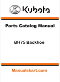 Kubota BH75 Backhoe Pdf Parts Catalog Manual