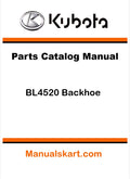 Kubota BL4520 Backhoe Pdf Parts Catalog Manual