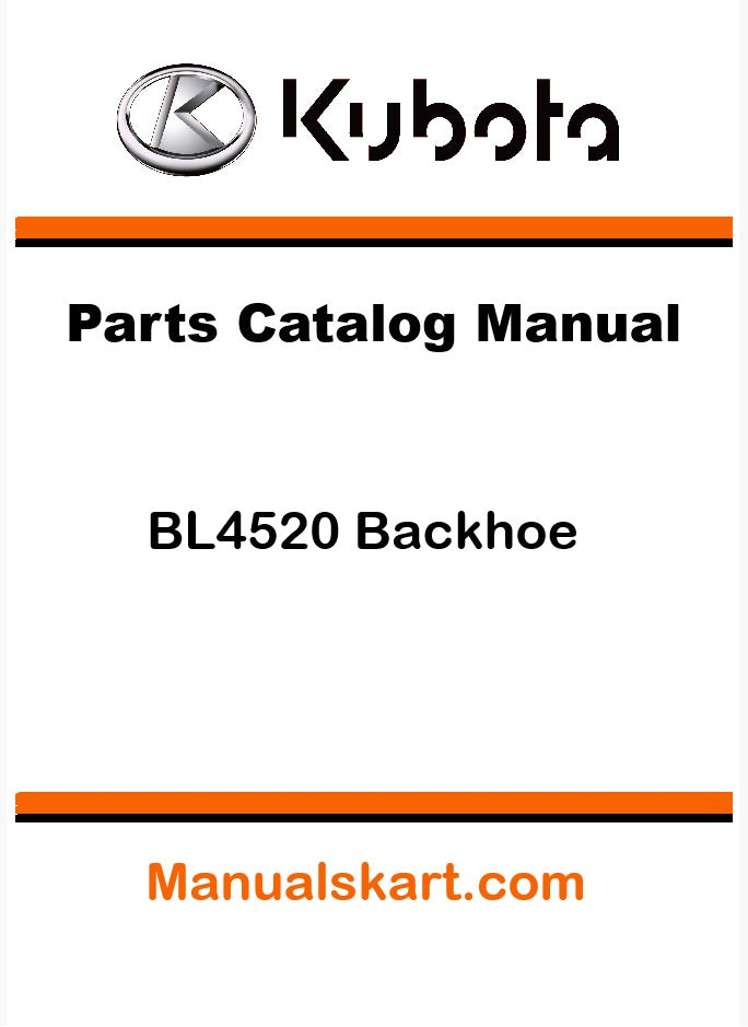 Kubota BL4520 Backhoe Pdf Parts Catalog Manual