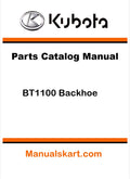 Kubota BT1100 Backhoe Pdf Parts Catalog Manual