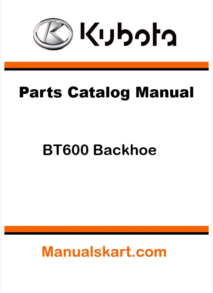 Kubota BT600 Backhoe Pdf Parts Catalog Manual