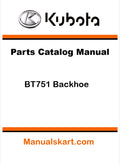 Kubota BT751 Backhoe Pdf Parts Catalog Manual