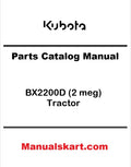 Kubota BX2200D (2 meg) Tractor Pdf Parts Catalog Manual