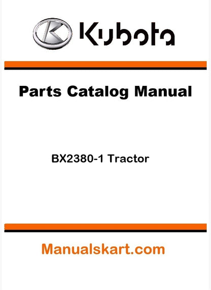 Kubota BX2380-1 Tractor Parts Catalog Pdf Manual