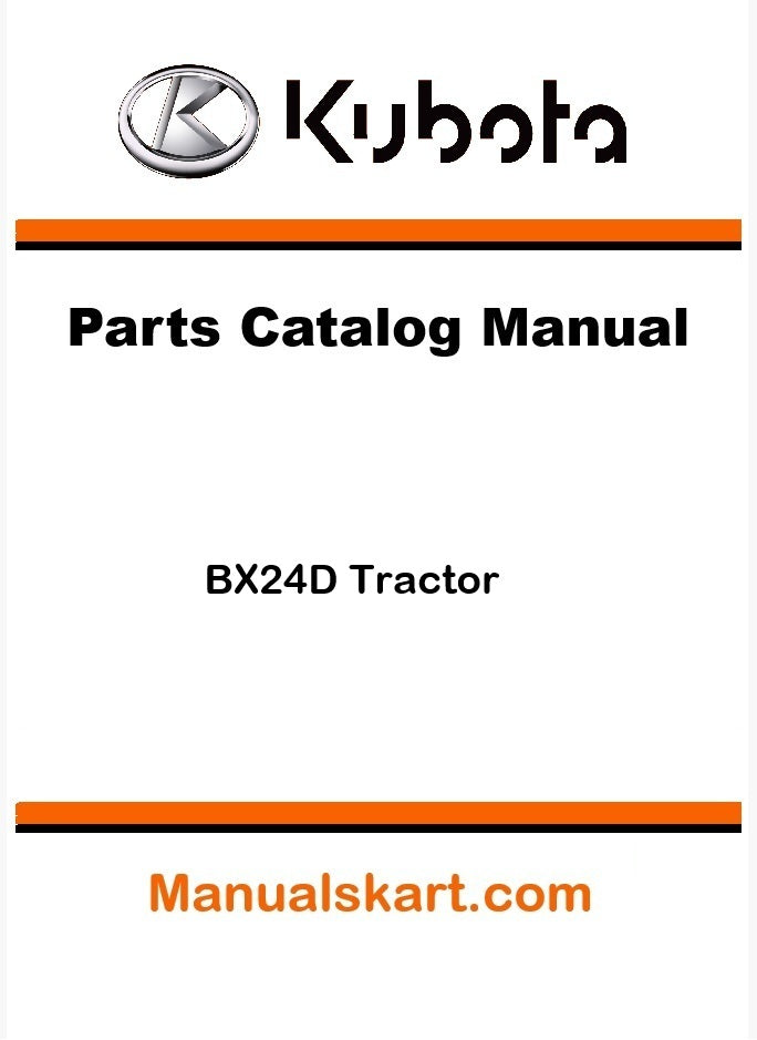 Kubota BX24D Tractor Parts Catalog Pdf Manual
