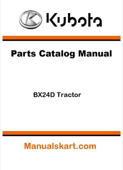 Kubota BX24D Tractor Parts Catalog Pdf Manual