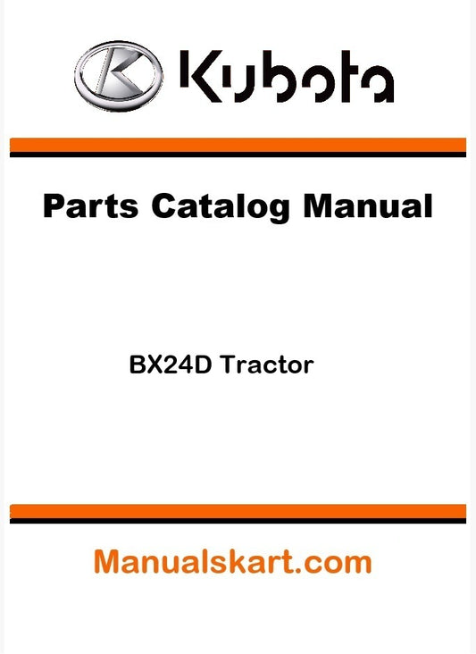 Kubota BX24D Tractor Parts Catalog Pdf Manual