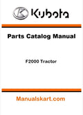 Kubota F2000 Tractor Parts Catalog Pdf Manual