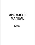 Kubota F2000 Tractor Pdf Operator's Manual