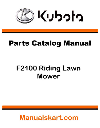 Kubota F2100 Riding Lawn Mower Pdf Parts Catalog Manual