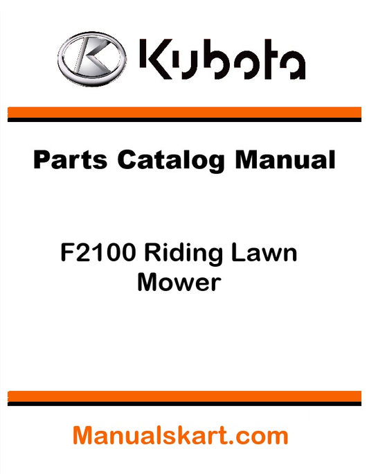 Kubota F2100 Riding Lawn Mower Pdf Parts Catalog Manual