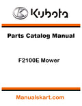 Kubota F2100E Mower Pdf Parts Catalog Manual
