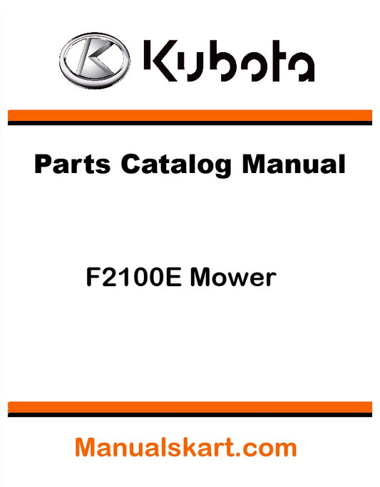 Kubota F2100E Mower Pdf Parts Catalog Manual