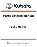 Kubota F2260 Mower Pdf Parts Catalog Manual