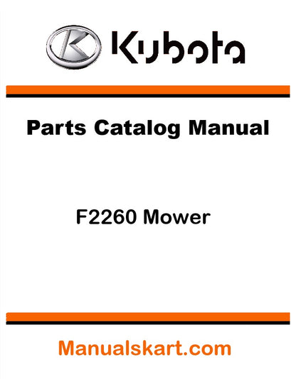 Kubota F2260 Mower Pdf Parts Catalog Manual