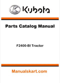 Kubota F2400-BI Tractor Parts Catalog Pdf Manual