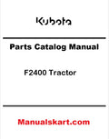Kubota F2400 Tractor Pdf Parts Catalog Manual