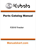 Kubota F2510 Tractor Parts Catalog Pdf Manual