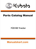 Kubota F2510E Tractor Parts Catalog Pdf Manual