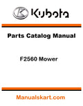 Kubota F2560 Mower Pdf Parts Catalog Manual